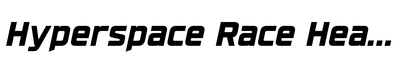 Hyperspace Race Heavy Italic